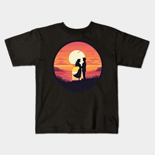 sunset love Kids T-Shirt